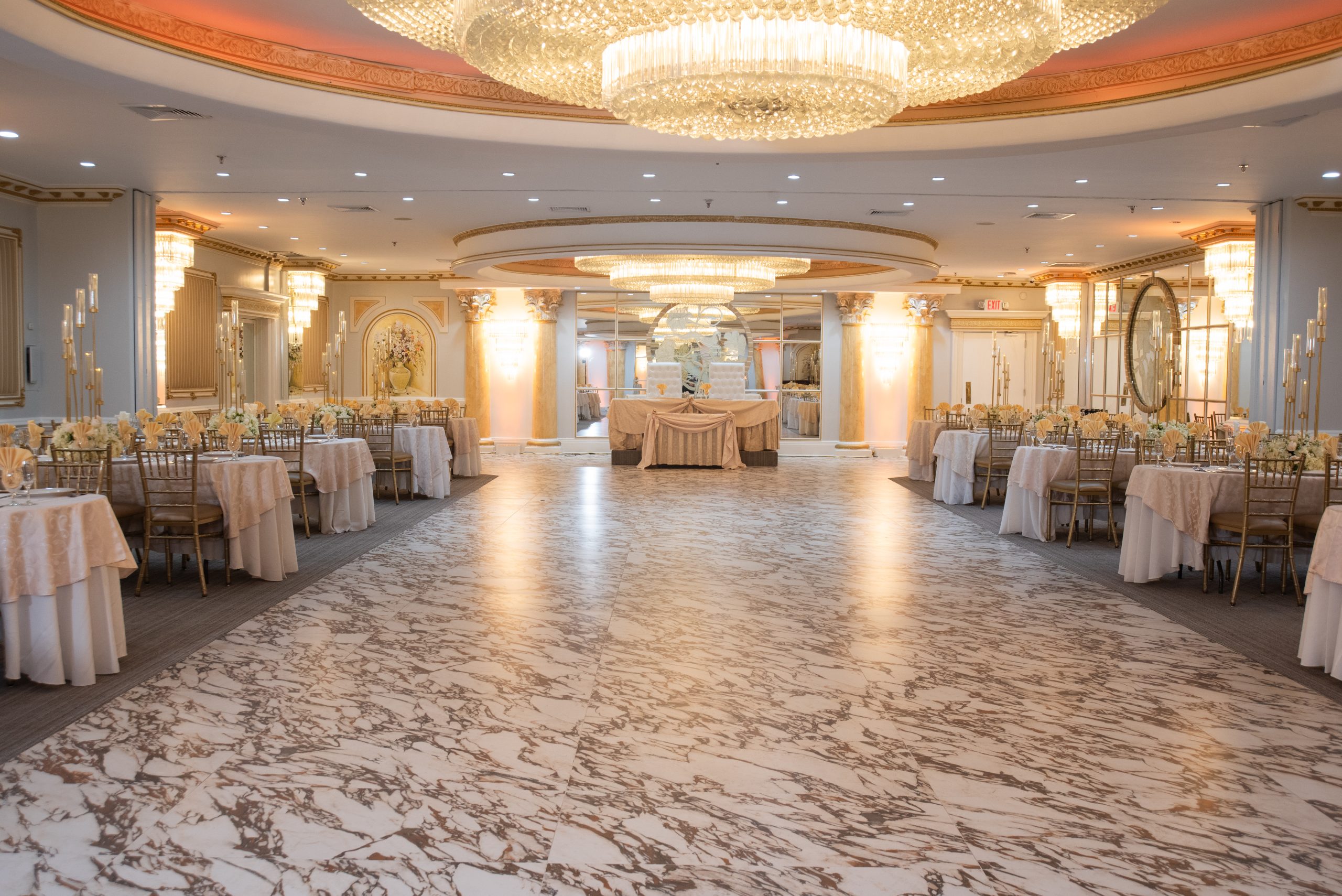 Elegant ballroom setup